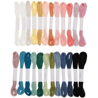 Rico Design 24 Baumwoll Stickgarn - Pastell Mehrfarbig Rico Design 24 Baumwoll Stickgarn - Pastell Mehrfarbig