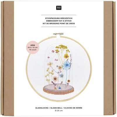 Rico Design Kreuzstich Set - Trockene Blumen Glocke Rico Design Kreuzstich Set - Trockene Blumen Glocke