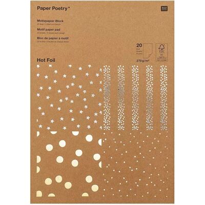 Rico Design Kraftpapier Hot Foil - Bastelpapier Rico Design Kraftpapier Hot Foil - Bastelpapier