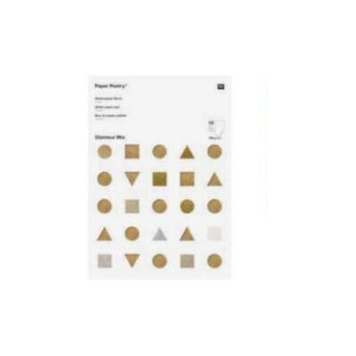 Rico Design 99001.50.61 Zeichenpapier - Glitzer, Gold, Silber Rico Design 99001.50.61 Zeichenpapier - Glitzer, Gold, Silber