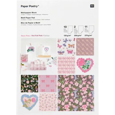 Rico Design Bastelpapier-Block - 23 Blätter - Mehrfarbig Rico Design Bastelpapier-Block - 23 Blätter - Mehrfarbig
