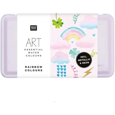 Set de aquarelles arc-en-ciel Rico Design - 12 couleurs - Publicité Set de aquarelles arc-en-ciel Rico Design - 12 couleurs - Publicité
