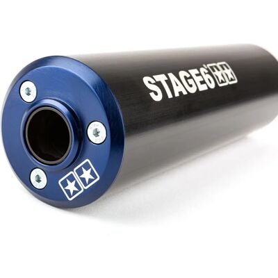 Silencieux Stage6 Bleu Noir 50-80cc - Publicité Silencieux Stage6 Bleu Noir 50-80cc - Publicité