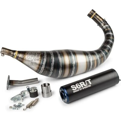 Stage6 R/T 80-90cc CNC Exhaust - Black/Blue - Minarelli AM6 Stage6 R/T 80-90cc CNC Exhaust - Black/Blue - Minarelli AM6