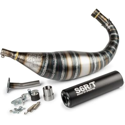 Stage6 R/T 80-90cc CNC Black Exhaust for Minarelli AM6 - High-End Tuning Part Stage6 R/T 80-90cc CNC Black Exhaust for Minarelli AM6 - High-End Tuning Part
