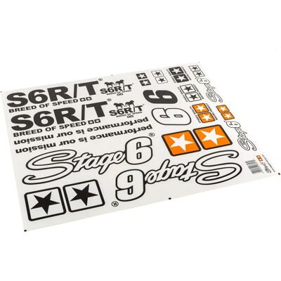 Set di adesivi grande nero MK2 Stage6 - Decorazione moto Set di adesivi grande nero MK2 Stage6 - Decorazione moto