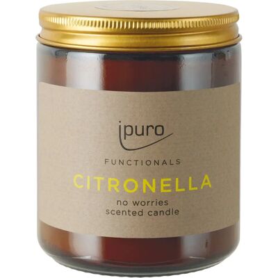 Ipuro Citronella Wachslichter - Duftkerze mit Zitronella, Braun, 200g Ipuro Citronella Wachslichter - Duftkerze mit Zitronella, Braun, 200g