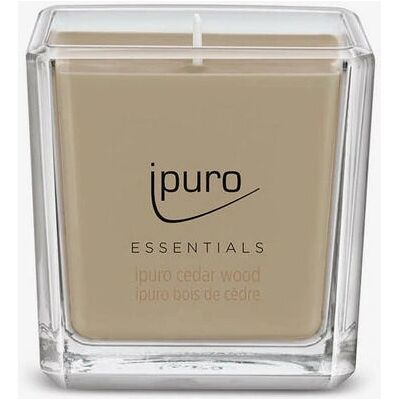 Świeca zapachowa ipuro Essentials Cedar Wood - 125g, Brązowa Świeca zapachowa ipuro Essentials Cedar Wood - 125g, Brązowa