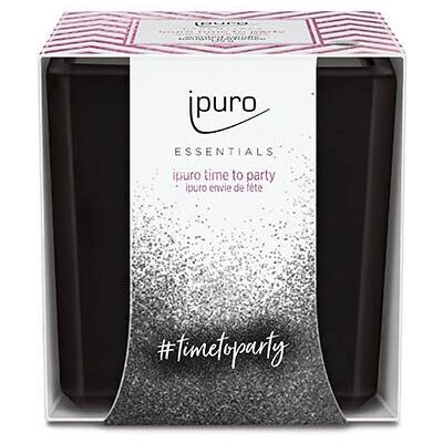 Bougie parfumée Ipuro Time To Party - Carré Noire Bougie parfumée Ipuro Time To Party - Carré Noire