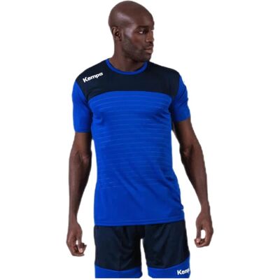 T-shirt Kempa bleu multicolore à manches courtes - Publicité T-shirt Kempa bleu multicolore à manches courtes - Publicité