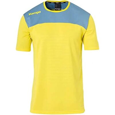 Maglietta Kempa EMOTION 2.0 - Uomo giallo limone/dove blu Maglietta Kempa EMOTION 2.0 - Uomo giallo limone/dove blu