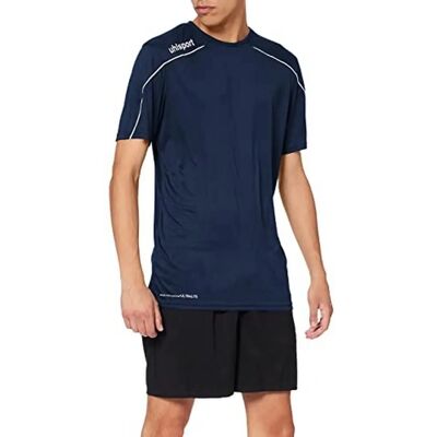 T-shirt de football bleu Uhlsport - Entraînement, Manches courtes, Taille 116 T-shirt de football bleu Uhlsport - Entraînement, Manches courtes, Taille 116