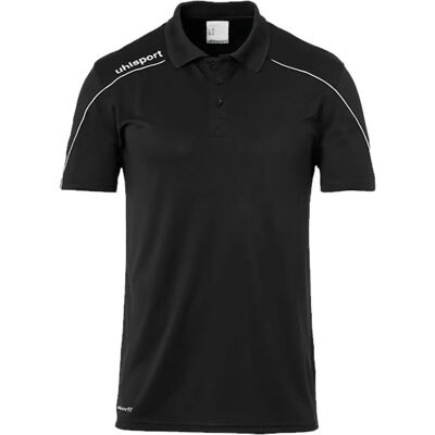Uhlsport Stream 22 Black Polo Shirt - Polo Shirt Uhlsport Stream 22 Black Polo Shirt - Polo Shirt
