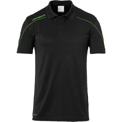 UHLSPORT Stream Black Polo shirt - Football UHLSPORT Stream Black Polo shirt - Football