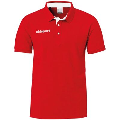 Polo Essential Prime UHLSPORT - Manches courtes, col contrasté, broderie - Publicité Polo Essential Prime UHLSPORT - Manches courtes, col contrasté, broderie - Publicité