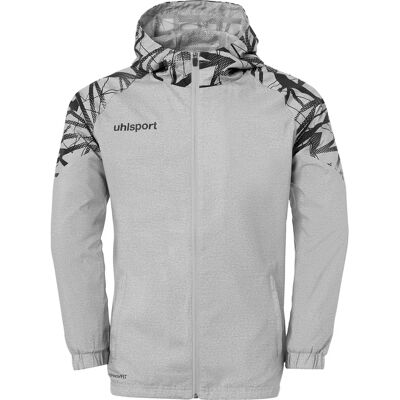 Uhlsport Goal 25 EVO Woven Hood Jacke - Dunkelgrau Melange / Schwarz - Sportanzug Uhlsport Goal 25 EVO Woven Hood Jacke - Dunkelgrau Melange / Schwarz - Sportanzug