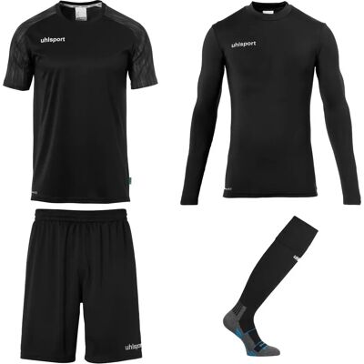 Set abbigliamento portiere bambino nero Uhlsport - Attrezzatura da arrampicata Set abbigliamento portiere bambino nero Uhlsport - Attrezzatura da arrampicata