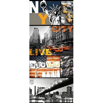 LIVING WALLS Bunte Grau Orange Vinyl Wandbordüre - Wandtyp LIVING WALLS Bunte Grau Orange Vinyl Wandbordüre - Wandtyp
