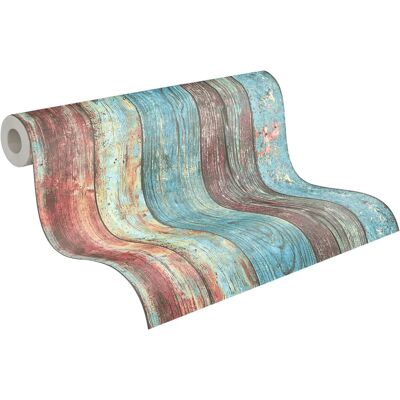 LIVING WALLS Vliestapete Best of Wood `n Stone 2nd Edition - Blau bunt LIVING WALLS Vliestapete Best of Wood `n Stone 2nd Edition - Blau bunt