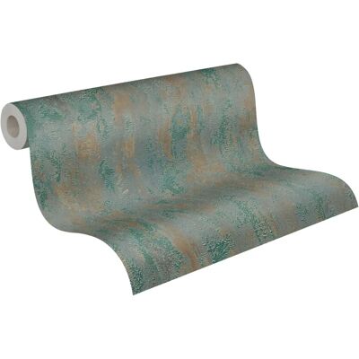 A.S. Creation Havana Green Distressed Industrial Wallpaper - Papel de parede A.S. Creation Havana Green Distressed Industrial Wallpaper - Papel de parede