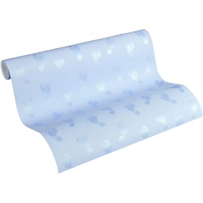 AS Création Little Stars Blaue Baby-Füße Tapete - Kinderzimmer Dekoration AS Création Little Stars Blaue Baby-Füße Tapete - Kinderzimmer Dekoration