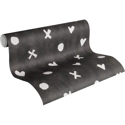 Livingwalls Czarna 3D Tapeta z Tkaniny - Tapeta Livingwalls Czarna 3D Tapeta z Tkaniny - Tapeta
