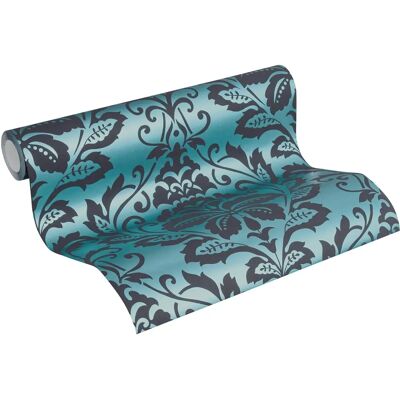 A.S. Création Attractive Blue Gray Wallpaper - Baroque Pattern - 0.53x10.05m A.S. Création Attractive Blue Gray Wallpaper - Baroque Pattern - 0.53x10.05m