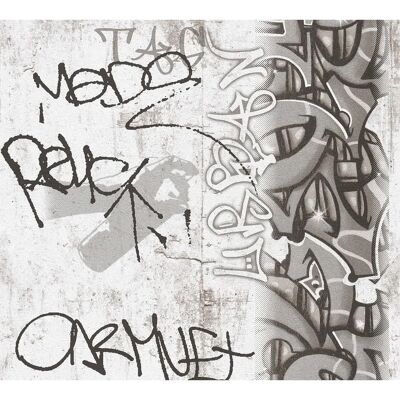 AS Creation Industrial Graffiti Wallpaper - Grey & Black - Kids Room Decor AS Creation Industrial Graffiti Wallpaper - Grey & Black - Kids Room Decor