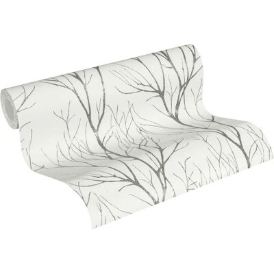 A.S. CREATION Szara Biała Czarna Teksturowana Tapeta - Tapeta A.S. CREATION Szara Biała Czarna Teksturowana Tapeta - Tapeta