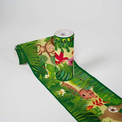 Borde infantil Jungle Friends de A.S. Creation - Cinta decorativa Borde infantil Jungle Friends de A.S. Creation - Cinta decorativa