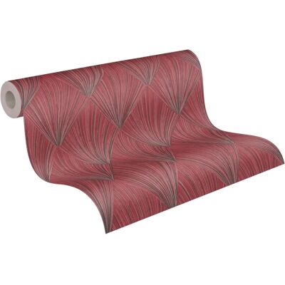 Living Walls Geometrische Tapete - Rot Schwarz Grau - 0,53x10,05m Living Walls Geometrische Tapete - Rot Schwarz Grau - 0,53x10,05m