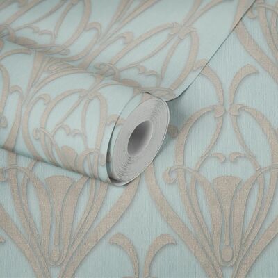 A.S. Creation Mata Hari Barock Tapete 0,53 x 10,05 m Blau Braun A.S. Creation Mata Hari Barock Tapete 0,53 x 10,05 m Blau Braun