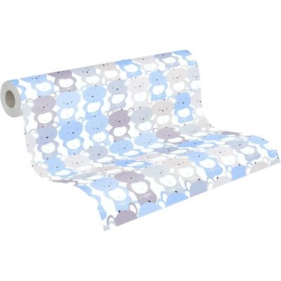 A.S. CREATION Little Love Blau Grau Weiß Kinder Tapete - Tier, Natur A.S. CREATION Little Love Blau Grau Weiß Kinder Tapete - Tier, Natur
