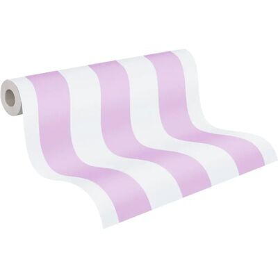A.S. CRÉATION Little Love Pink White Striped Wallpaper - Wallpaper A.S. CRÉATION Little Love Pink White Striped Wallpaper - Wallpaper