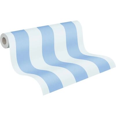 A.S. Création Little Love Papel Rayas Azul Blanco - Papel Pintado A.S. Création Little Love Papel Rayas Azul Blanco - Papel Pintado
