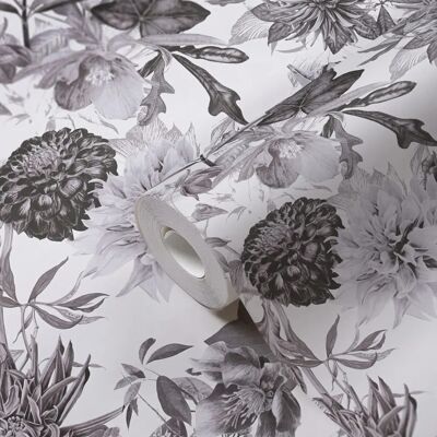 A.S. CRÉATION Dream Flowery Grau Vinyl Tapete - Tapeten A.S. CRÉATION Dream Flowery Grau Vinyl Tapete - Tapeten