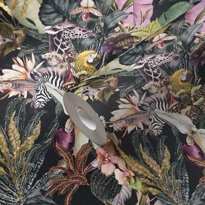 A.S. CRÉATION Dream Flowery Zwarte Behang - Behang A.S. CRÉATION Dream Flowery Zwarte Behang - Behang