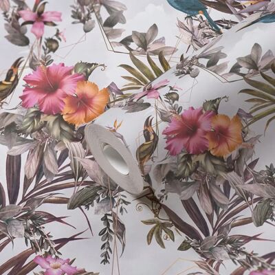 A.S. CRÉATION Dream Flowery Witte Behang - Wandbekleding A.S. CRÉATION Dream Flowery Witte Behang - Wandbekleding