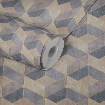 A.S. Creation Titanium 3 382022 Carta da Parati Vlies Effetto 3D Beige Oro - Carta da Parati A.S. Creation Titanium 3 382022 Carta da Parati Vlies Effetto 3D Beige Oro - Carta da Parati