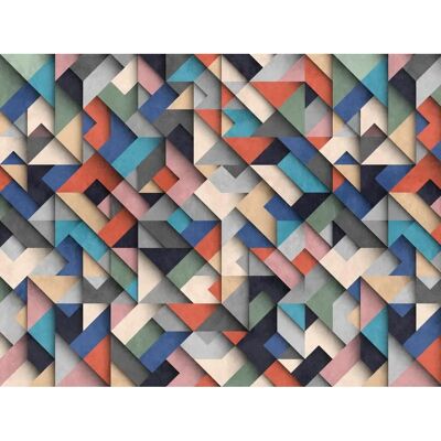 LIVING WALLS Die Wand Geometrische 3D Tapete - 4m x 3m LIVING WALLS Die Wand Geometrische 3D Tapete - 4m x 3m