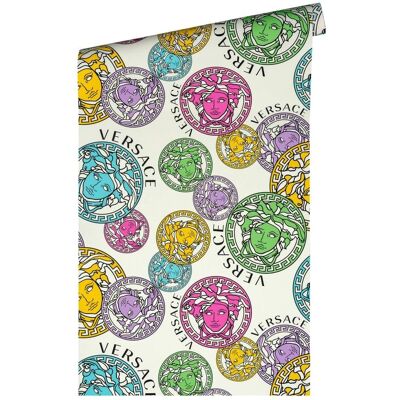 AS Creation Versterkte Medusa Wit Multicolour Vinyl Behang - Behang AS Creation Versterkte Medusa Wit Multicolour Vinyl Behang - Behang