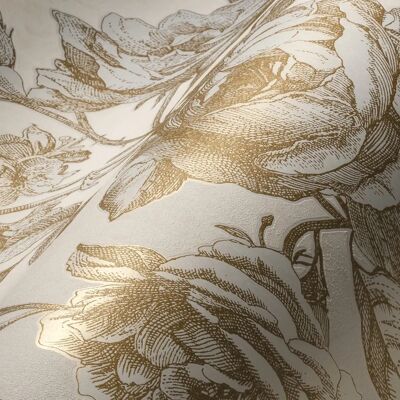 A.S. Creation My Home My Spa Floral Gold Tapete - Wandbekleidung A.S. Creation My Home My Spa Floral Gold Tapete - Wandbekleidung