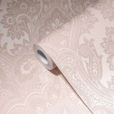 LIVING WALLS Rosa Barock Glitzer Tapete - Wandbelag LIVING WALLS Rosa Barock Glitzer Tapete - Wandbelag
