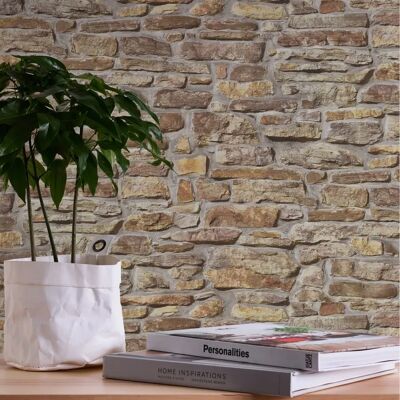A.S. Creation Beige Stone Concrete Wallpaper - Wallcovering in Stone and Concrete Look A.S. Creation Beige Stone Concrete Wallpaper - Wallcovering in Stone and Concrete Look