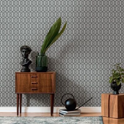 Livingwalls zwart-wit grafisch patroon behang - 53cm x 10,05m - Modern ontwerp Livingwalls zwart-wit grafisch patroon behang - 53cm x 10,05m - Modern ontwerp