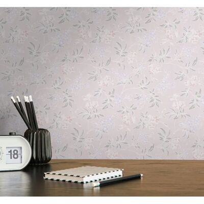 BRICOFLOR Beiges Blumenmuster - Vintage Design - 53cm x 10,05m BRICOFLOR Beiges Blumenmuster - Vintage Design - 53cm x 10,05m