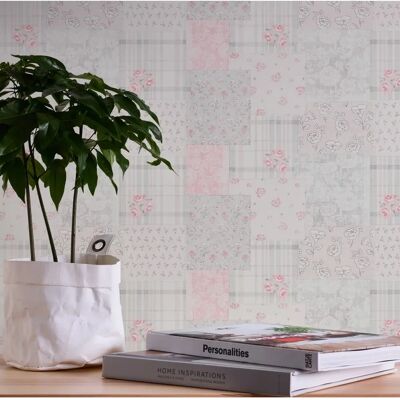 A.S. Création Patchwork Landhaus Blumen Tapete - Tapete A.S. Création Patchwork Landhaus Blumen Tapete - Tapete