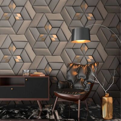 Living Walls Metropolitan Stories - 3D Wandtapete - Grau Living Walls Metropolitan Stories - 3D Wandtapete - Grau