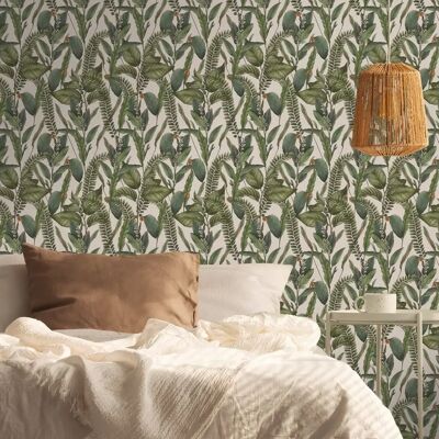 Livingwalls Jungle Behang - Botanisch / Jungle-Patroon - 10,05m x 0,53m Livingwalls Jungle Behang - Botanisch / Jungle-Patroon - 10,05m x 0,53m