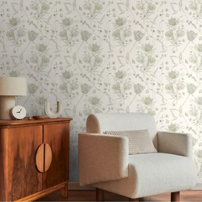 Livingwalls Drawn Into Nature Blumen Tapete - Tapete Livingwalls Drawn Into Nature Blumen Tapete - Tapete
